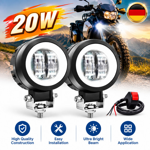 Motorrad led scheinwerfer - 2x,